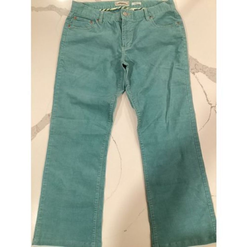 Old Navy Womens Turquoise Corduroy Pants Sz 12 Stretch